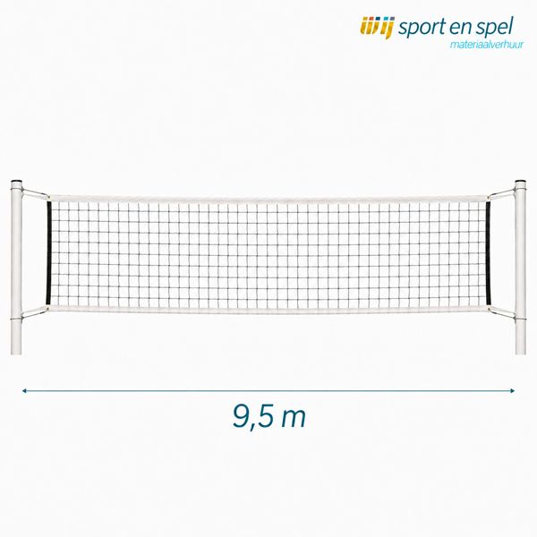 Volleybalnet 9,5 meter breed
